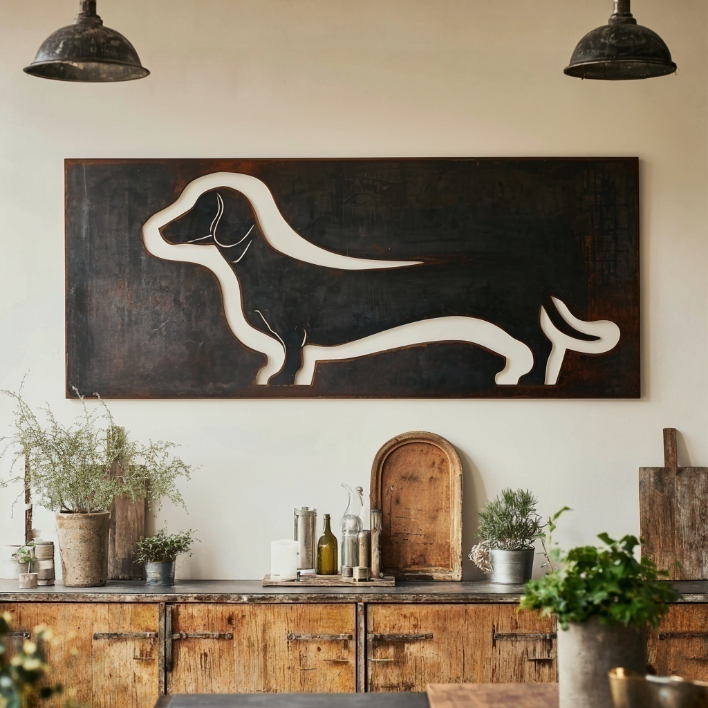 The Dachshund - Metal Wall Art