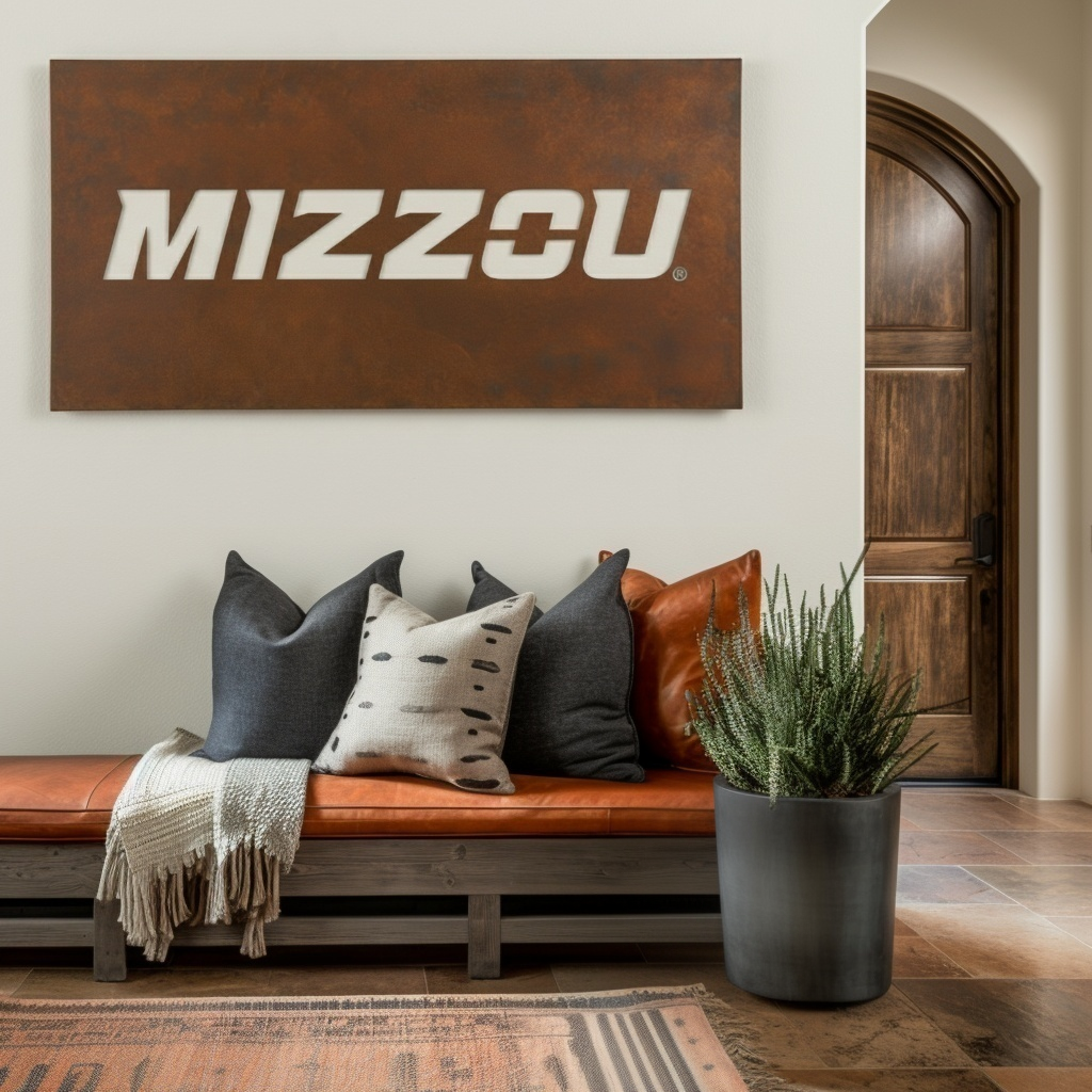 The Mizzou - Metal Wall Art - Landscape Umber