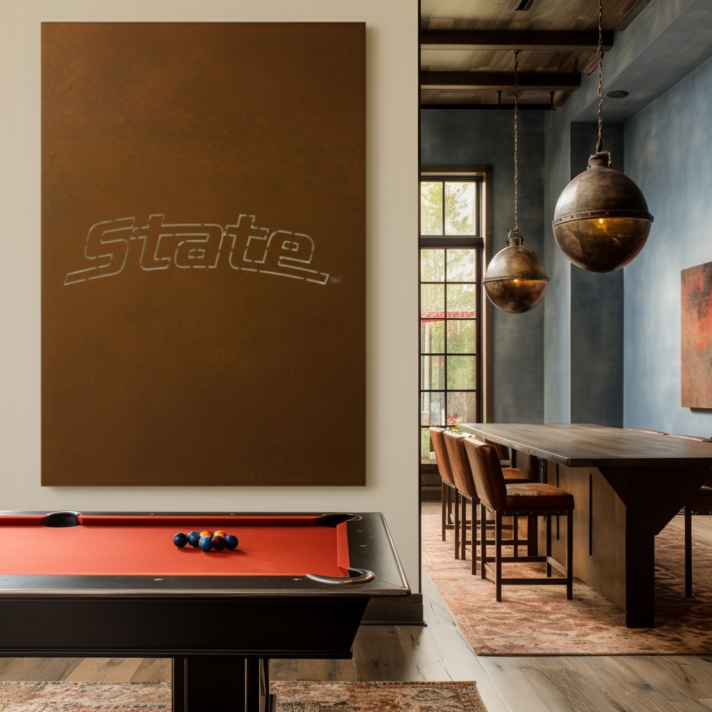 The Michigan State - Metal Wall Art - Portrait Umber