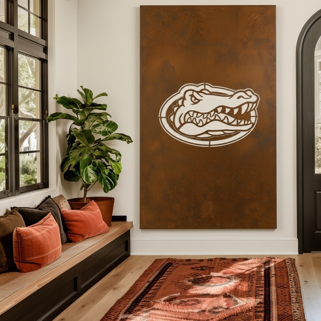 The Oval Gator - Wall Art - Portrait Umber