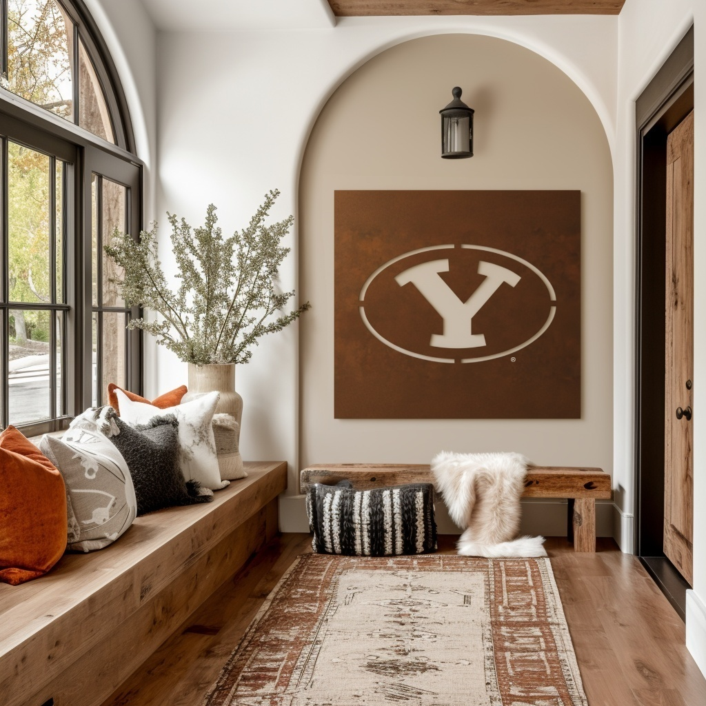 The Oval Y - Metal Wall Art - Square Umber