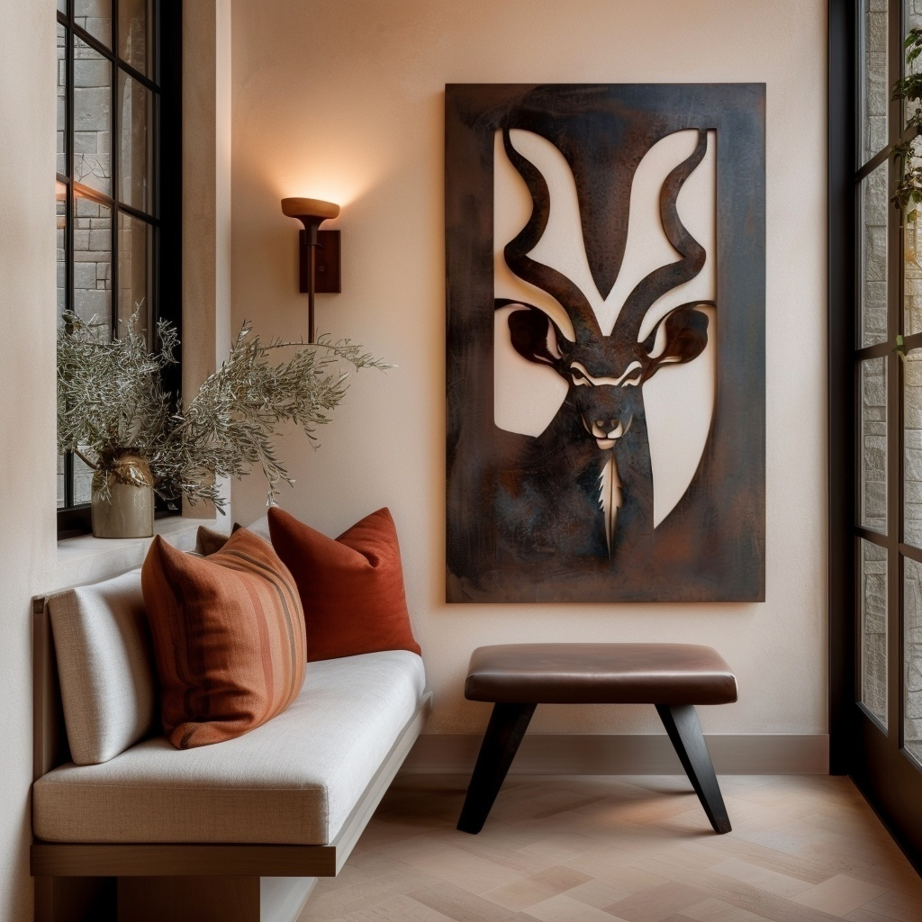 The Greater Kudu - Metal Wall Art