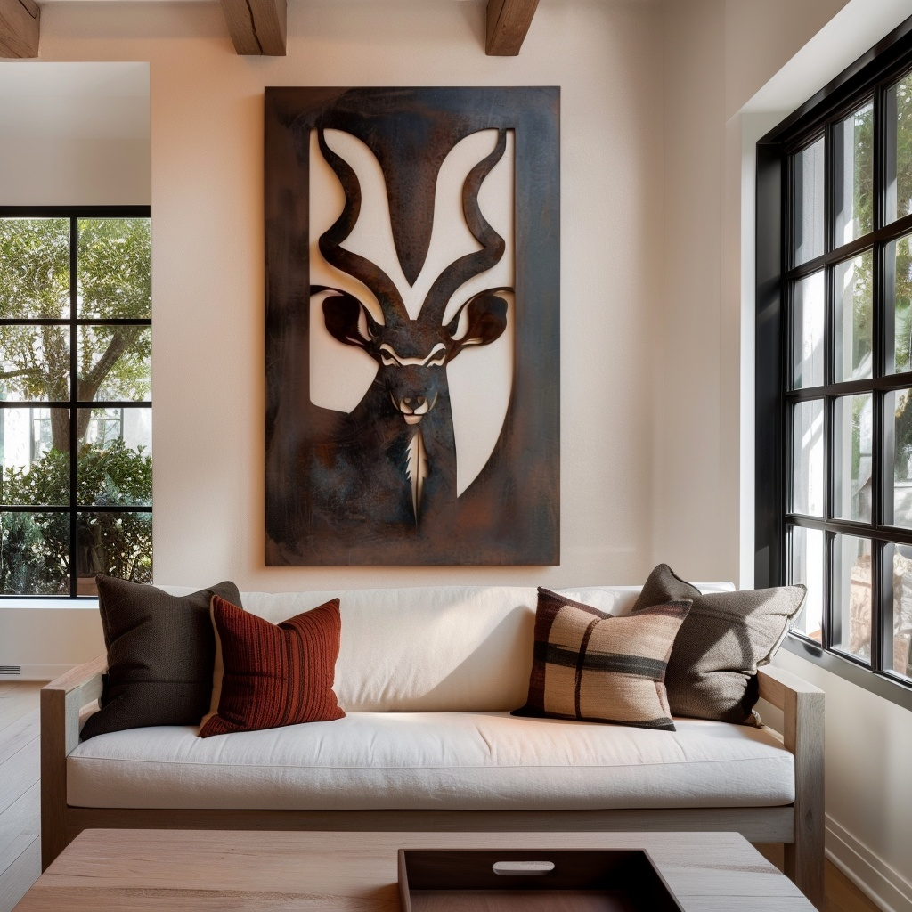 The Greater Kudu - Metal Wall Art
