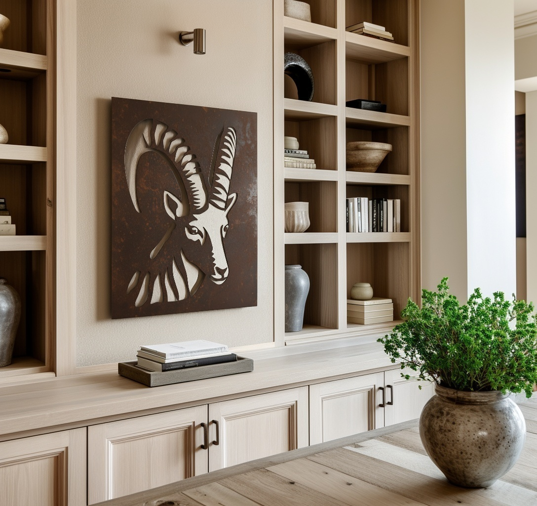 The Alpine Ibex - Metal Wall Art