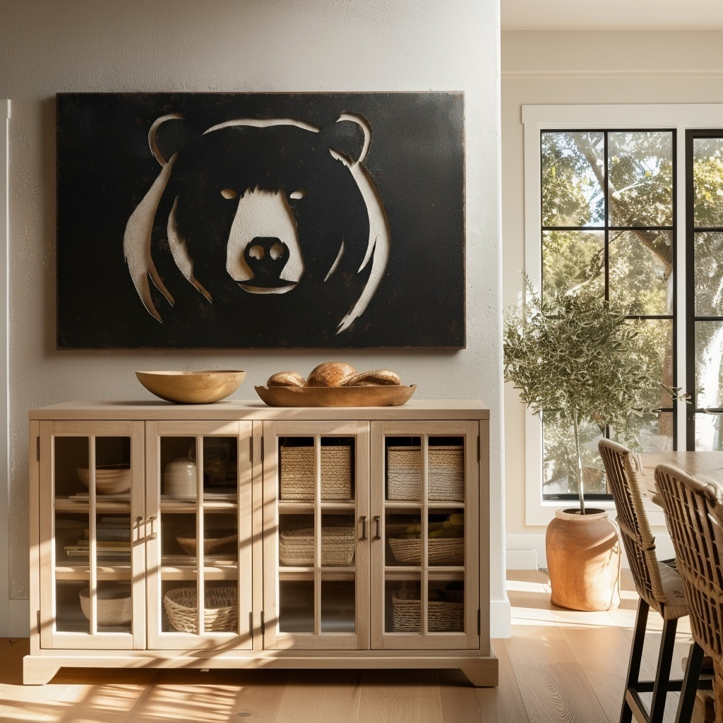 The Black Bear - Metal Wall Art