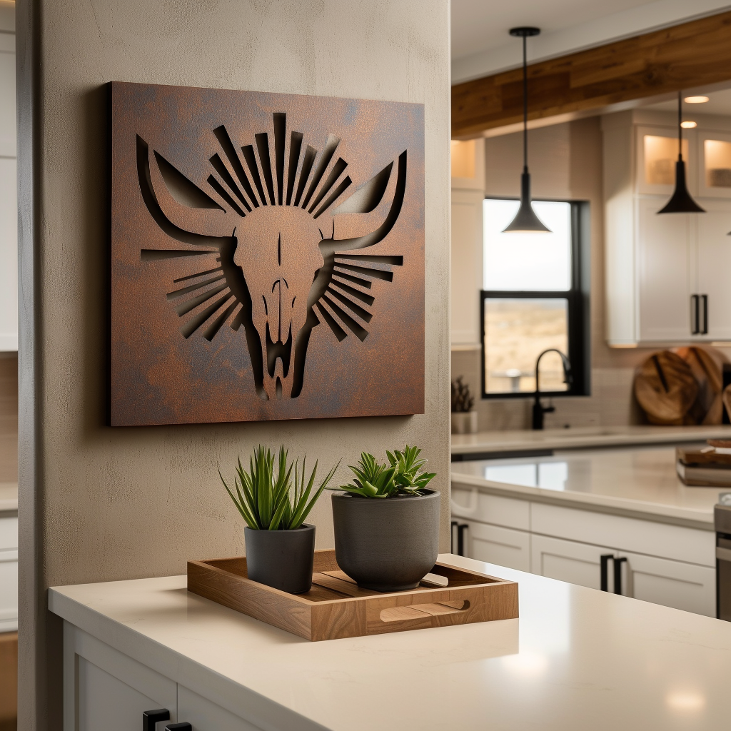 The Cráneo de Toro - Metal Wall Art