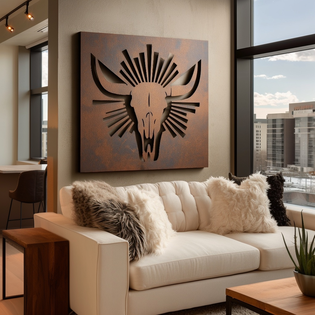 The Cráneo de Toro - Metal Wall Art