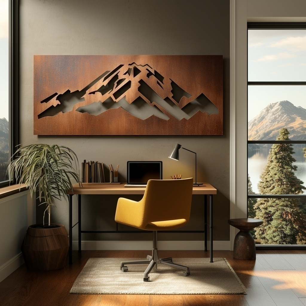 The Mount Rainer - Metal Wall Art