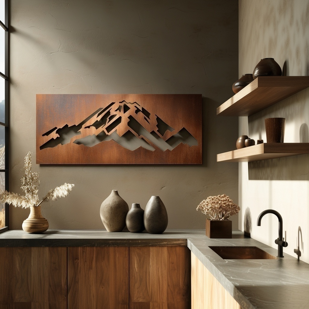 The Mount Rainer - Metal Wall Art