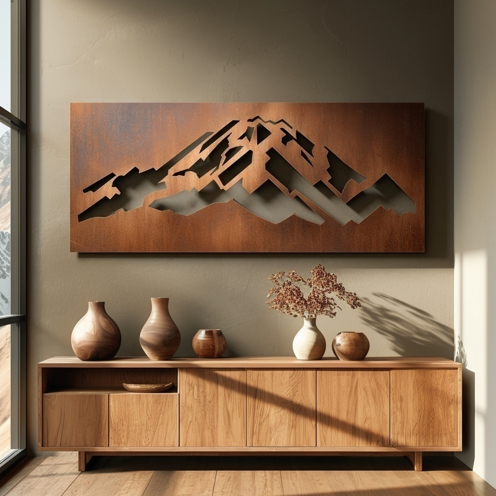 The Mount Rainer - Metal Wall Art