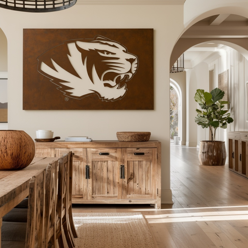 The Tiger - Metal Wall Art - Landscape Umber