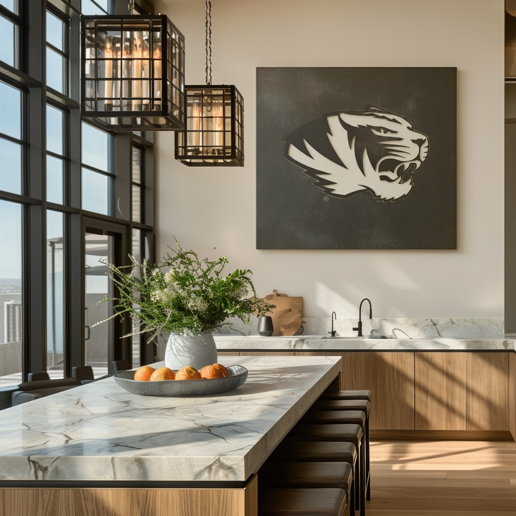 The Tiger - Metal Wall Art- Square Slate