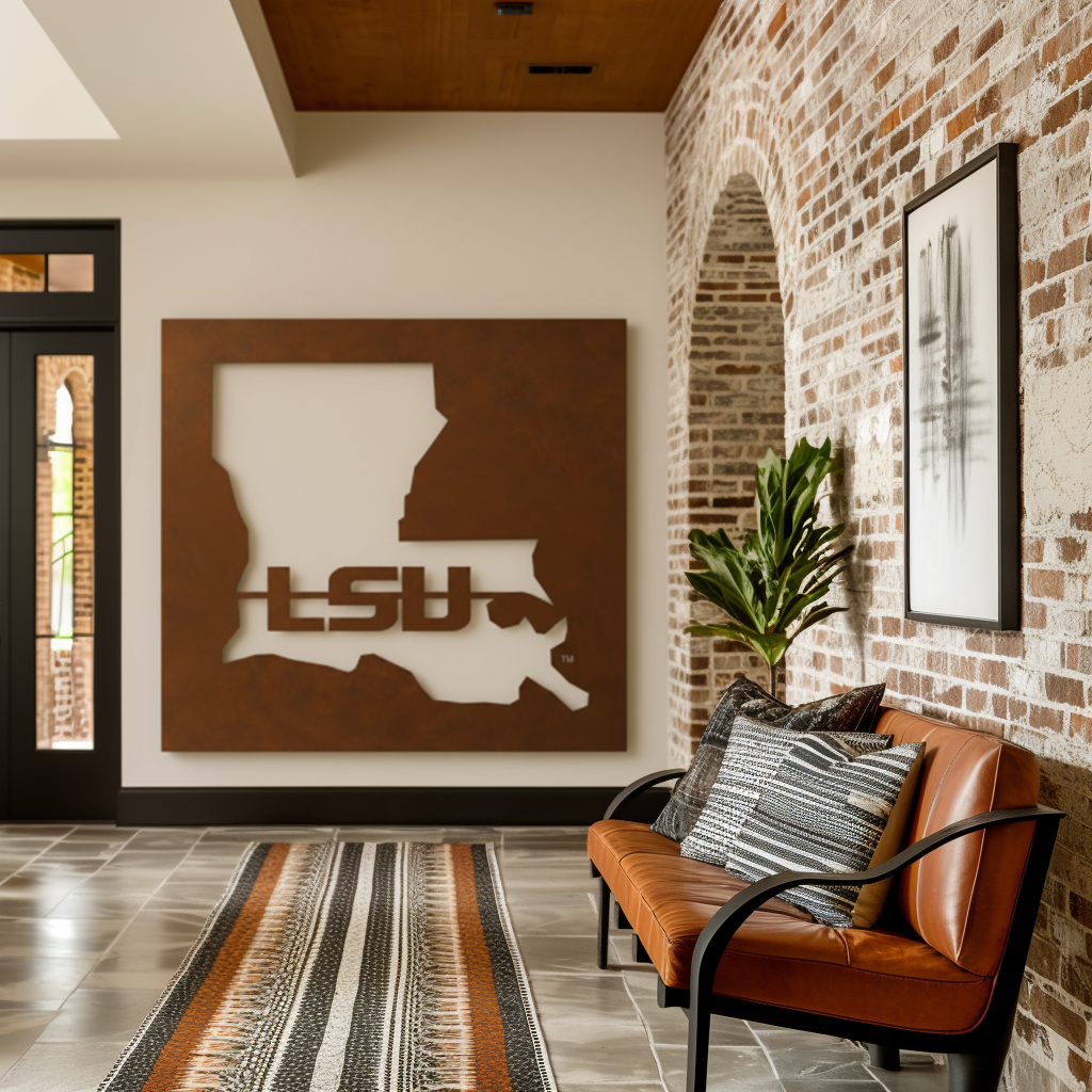 The Louisiana - Metal Wall Art - Square Umber
