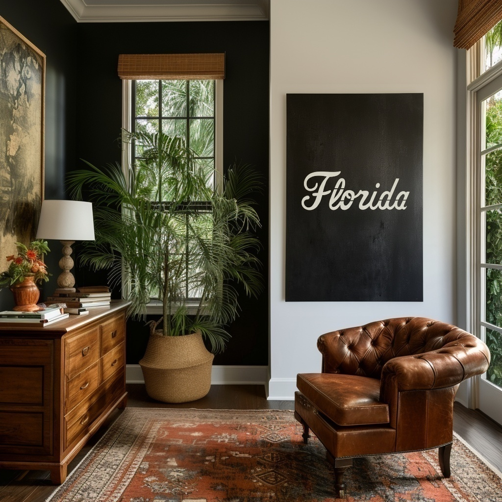 The Cursive Florida - Wall Art - Portrait Forge