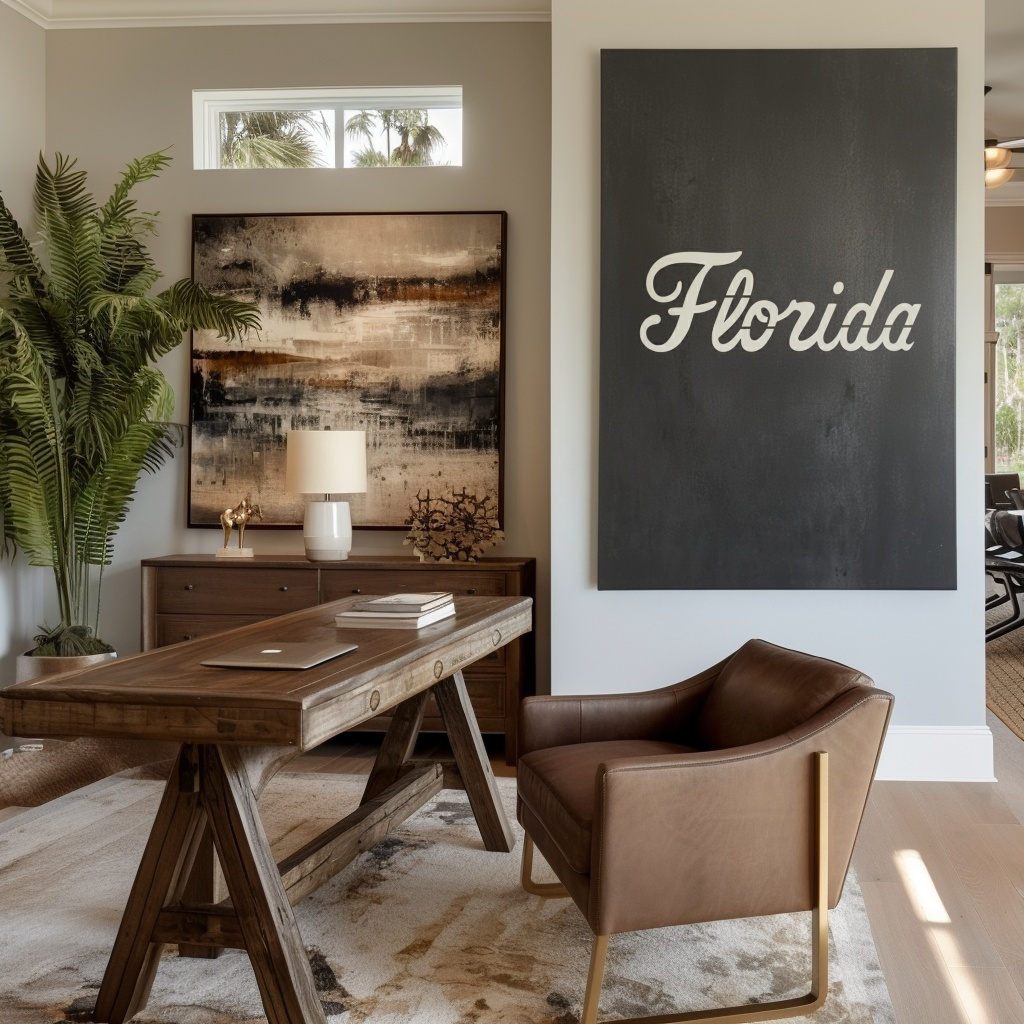 The Cursive Florida - Wall Art - Portrait Slate