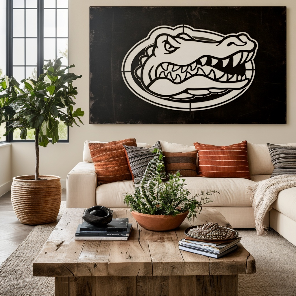 The Oval Gator - Metal Wall Art - Landscape Forge