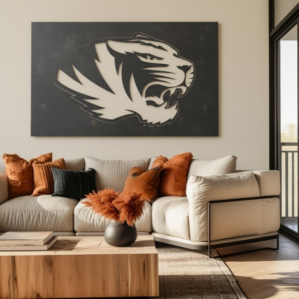 The Tiger - Metal Wall Art - Landscape Slate