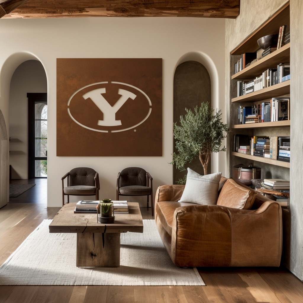 The Oval Y - Metal Wall Art - Square Umber