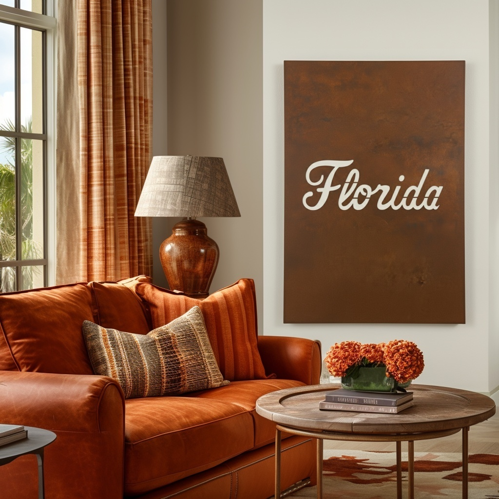 The Cursive Florida - Wall Art - Portrait Umber