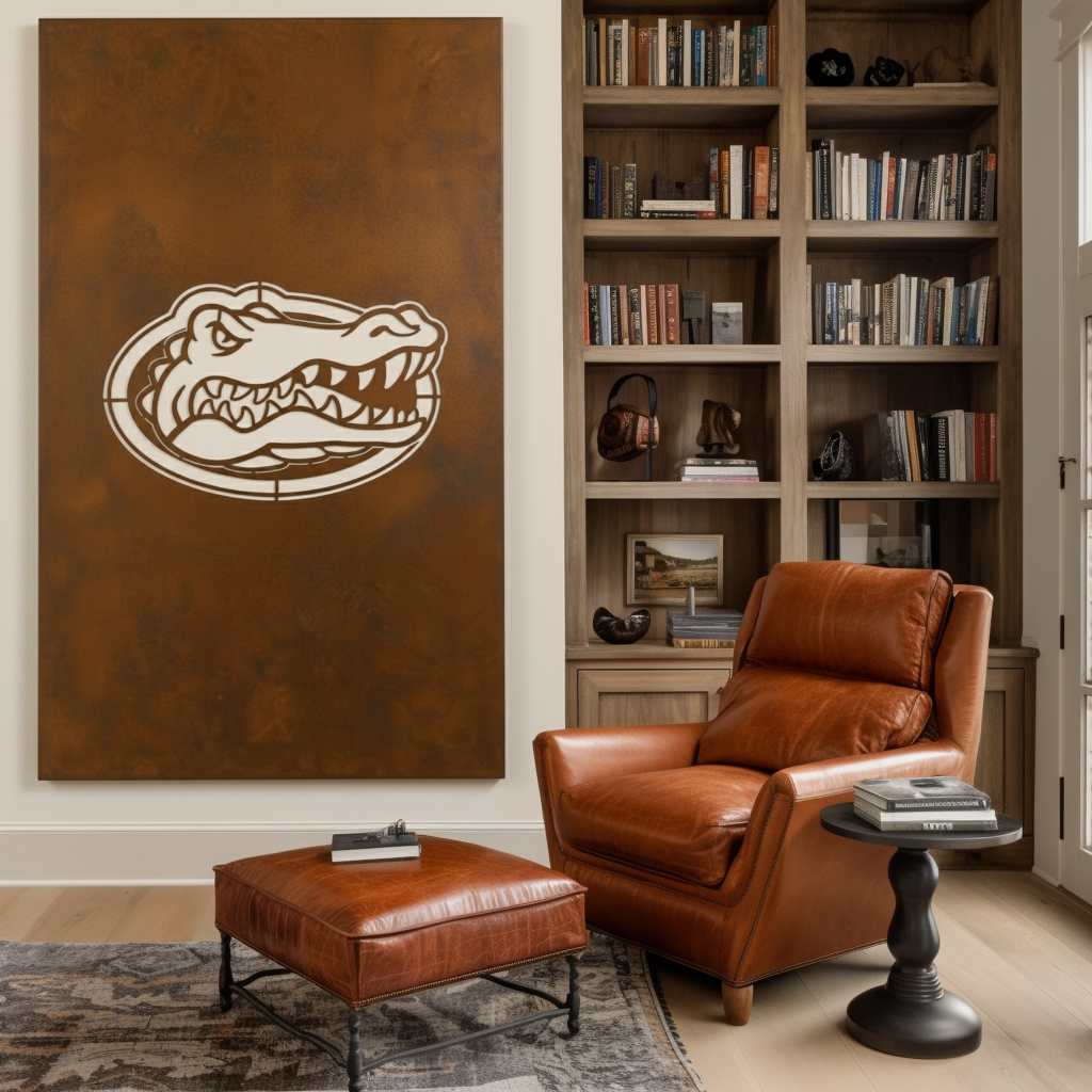 The Oval Gator - Wall Art - Portrait Umber