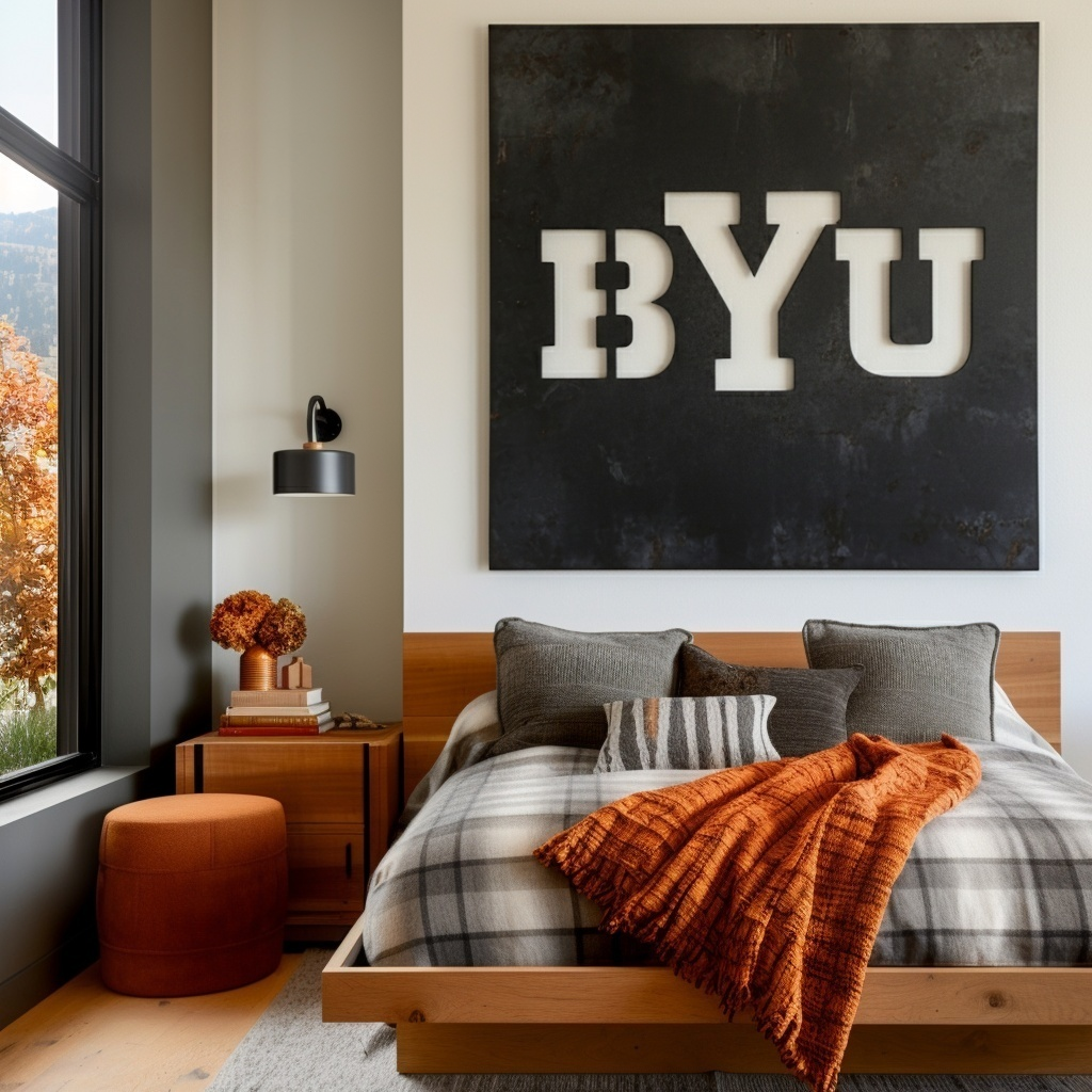 The BYU - Metal Wall Art- Square Forge