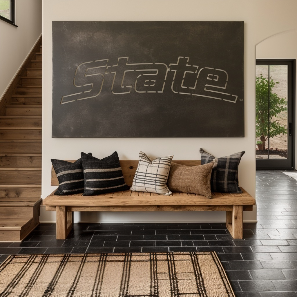 The Michigan State - Metal Wall Art - Landscape Slate