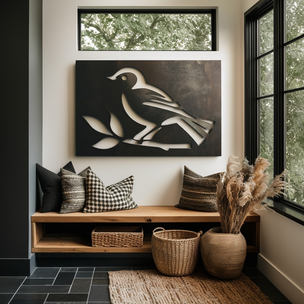 The North Dakota Western Meadowlark - Metal Wall Art