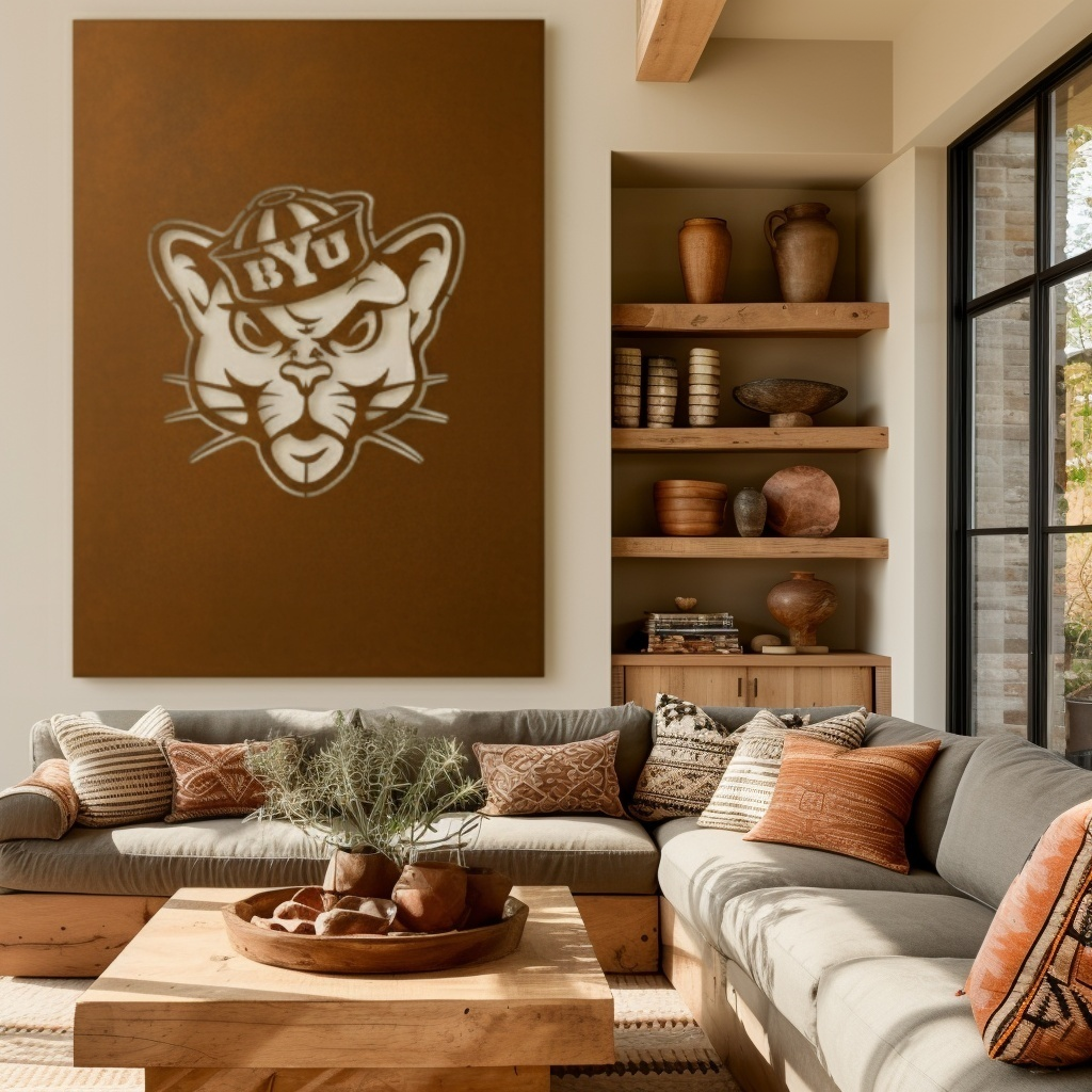 The BYU Cat - Wall Art - Portrait Umber