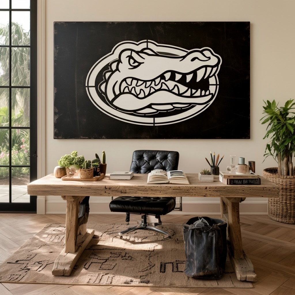 The Oval Gator - Metal Wall Art - Landscape Forge