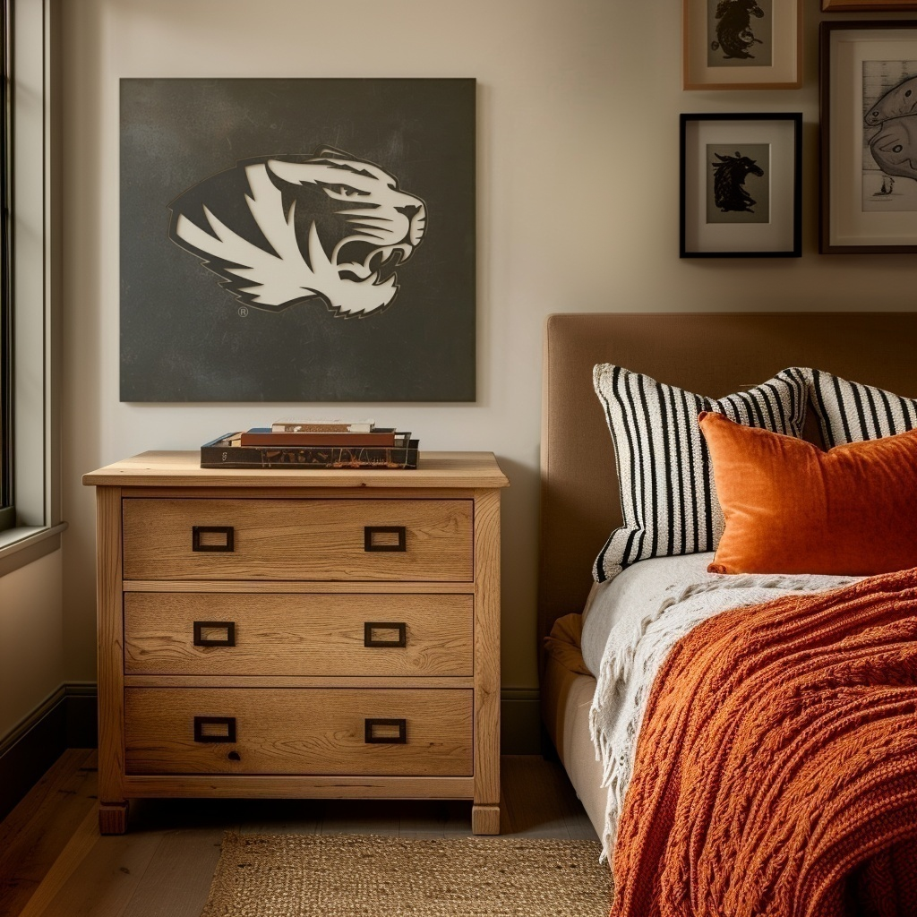 The Tiger - Metal Wall Art- Square Slate