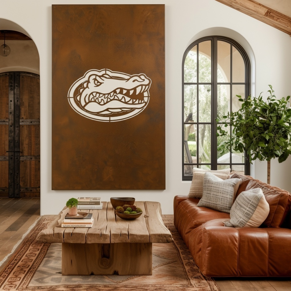 The Oval Gator - Wall Art - Portrait Umber