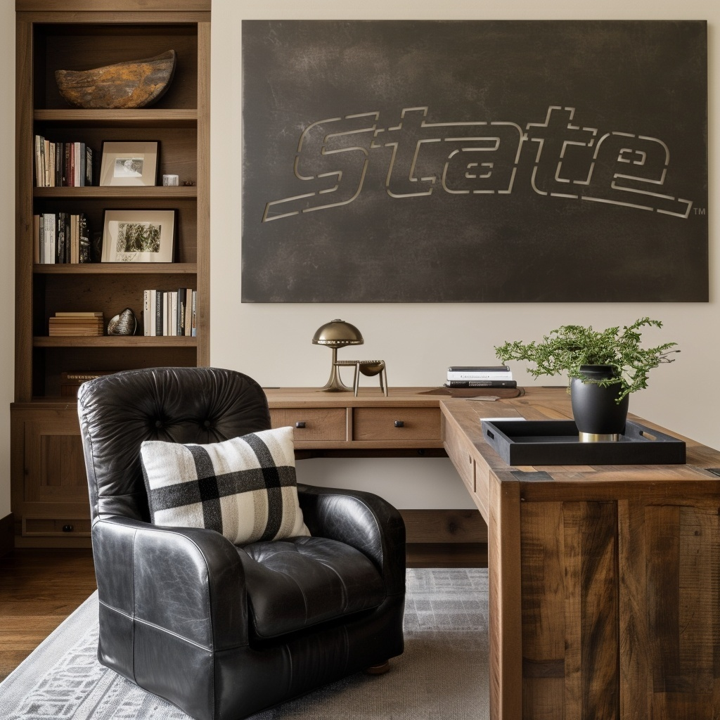 The Michigan State - Metal Wall Art - Landscape Slate