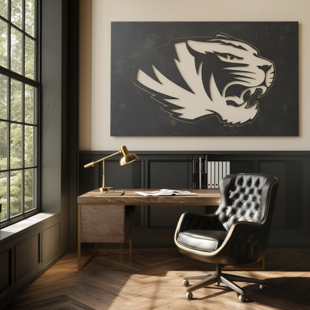 The Tiger - Metal Wall Art - Landscape Slate
