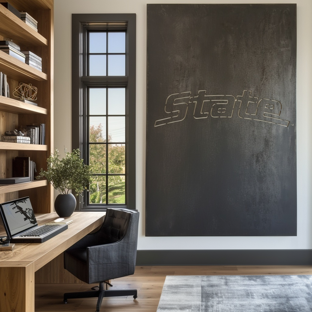 The Michigan State - Metal Wall Art - Portrait Slate