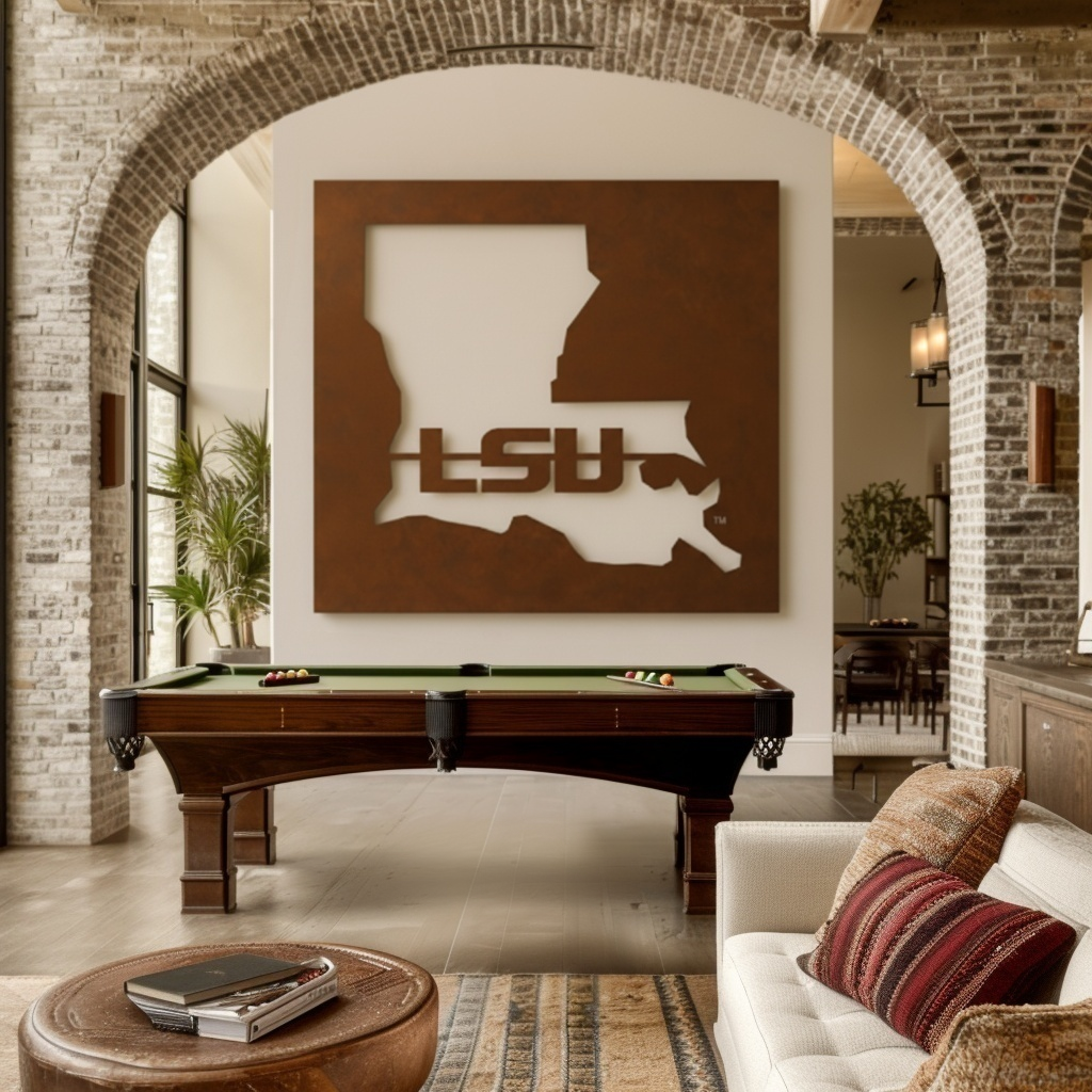 The Louisiana - Metal Wall Art - Square Umber