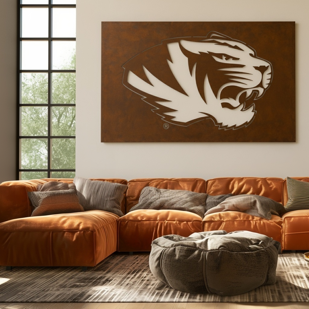 The Tiger - Metal Wall Art - Landscape Umber