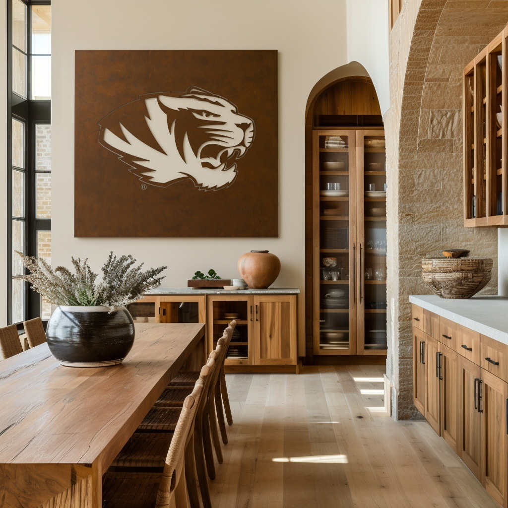 The Tiger - Metal Wall Art- Square Umber