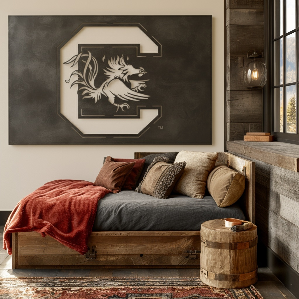 The Gamecock C - Metal Wall Art - Landscape Slate