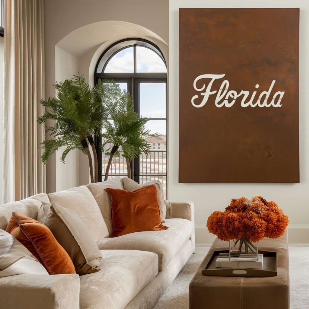 The Cursive Florida - Wall Art - Portrait Umber