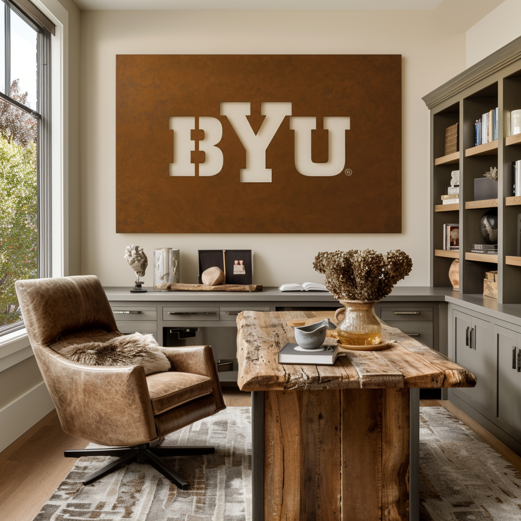 The BYU - Metal Wall Art - Landscape Umber