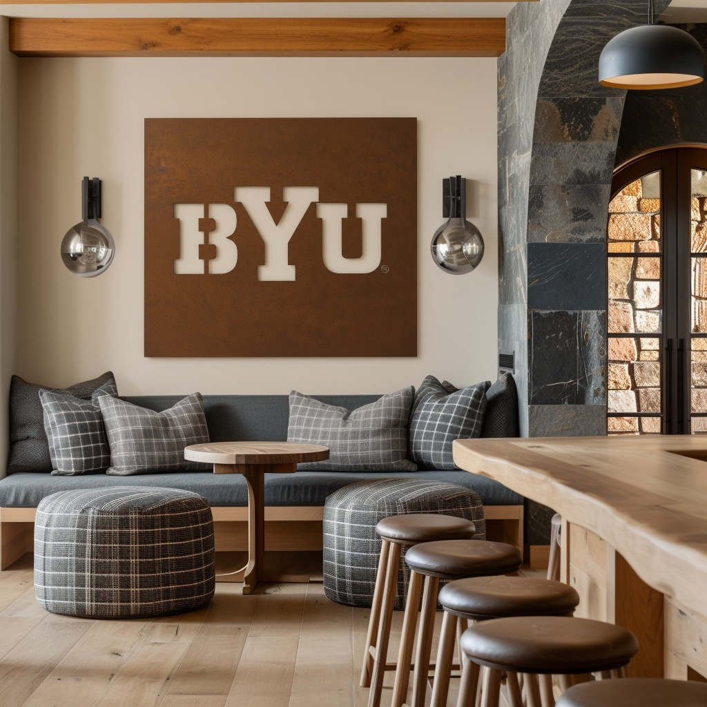 The BYU - Metal Wall Art - Square Umber