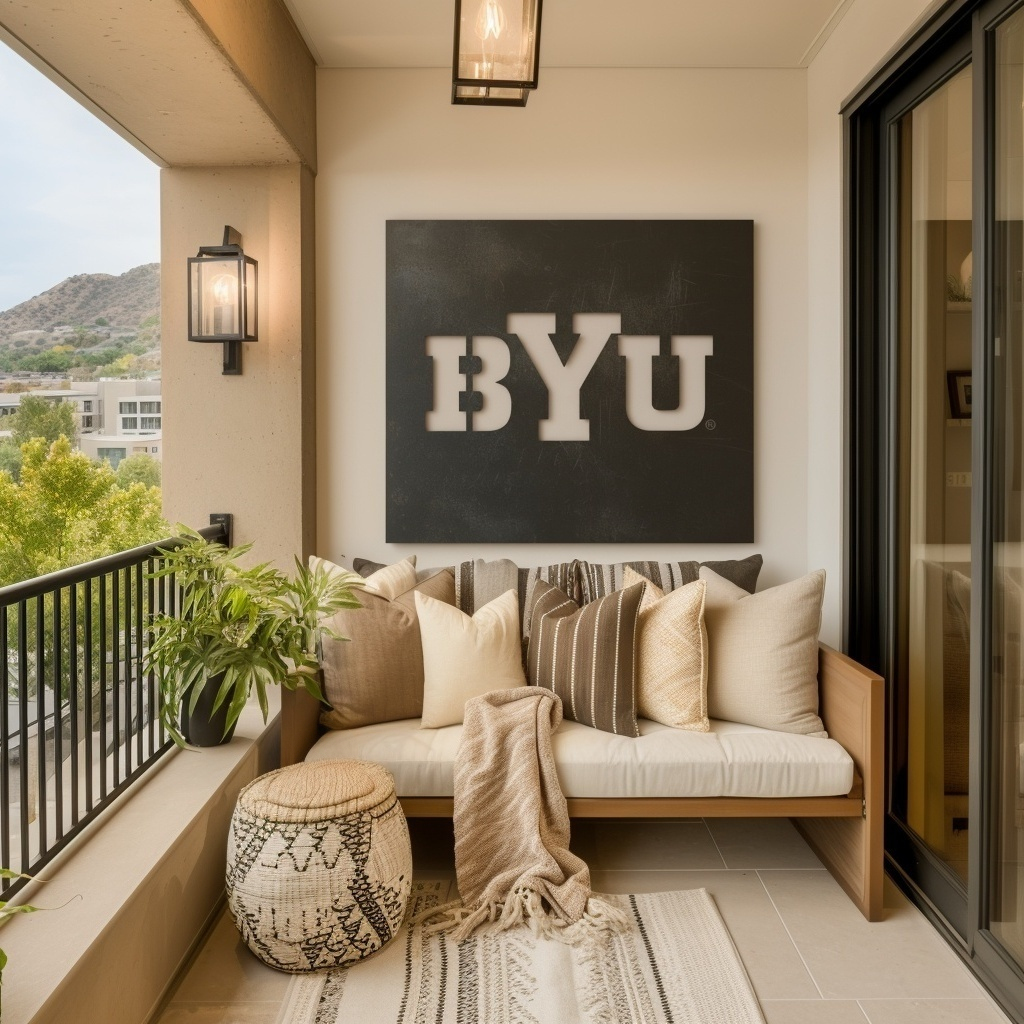 The BYU - Metal Wall Art - Square Slate