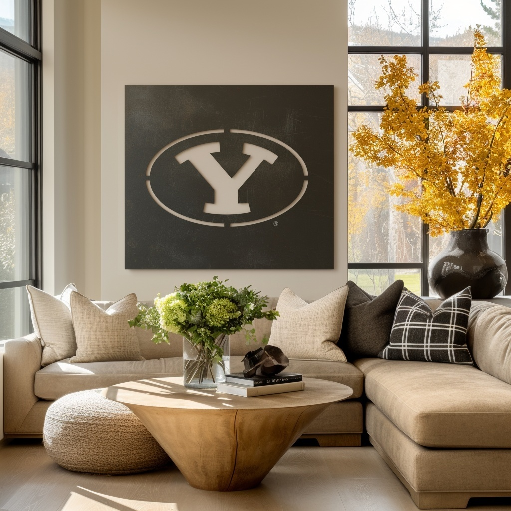 The Oval Y - Metal Wall Art - Square Slate