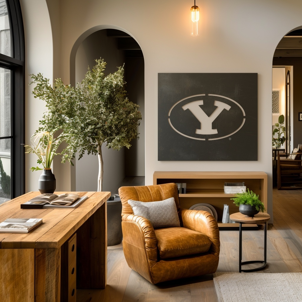 The Oval Y - Metal Wall Art - Square Slate