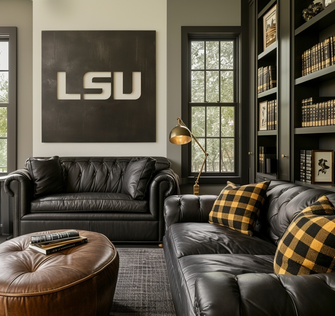 The LSU - Metal Wall Art - Square Slate