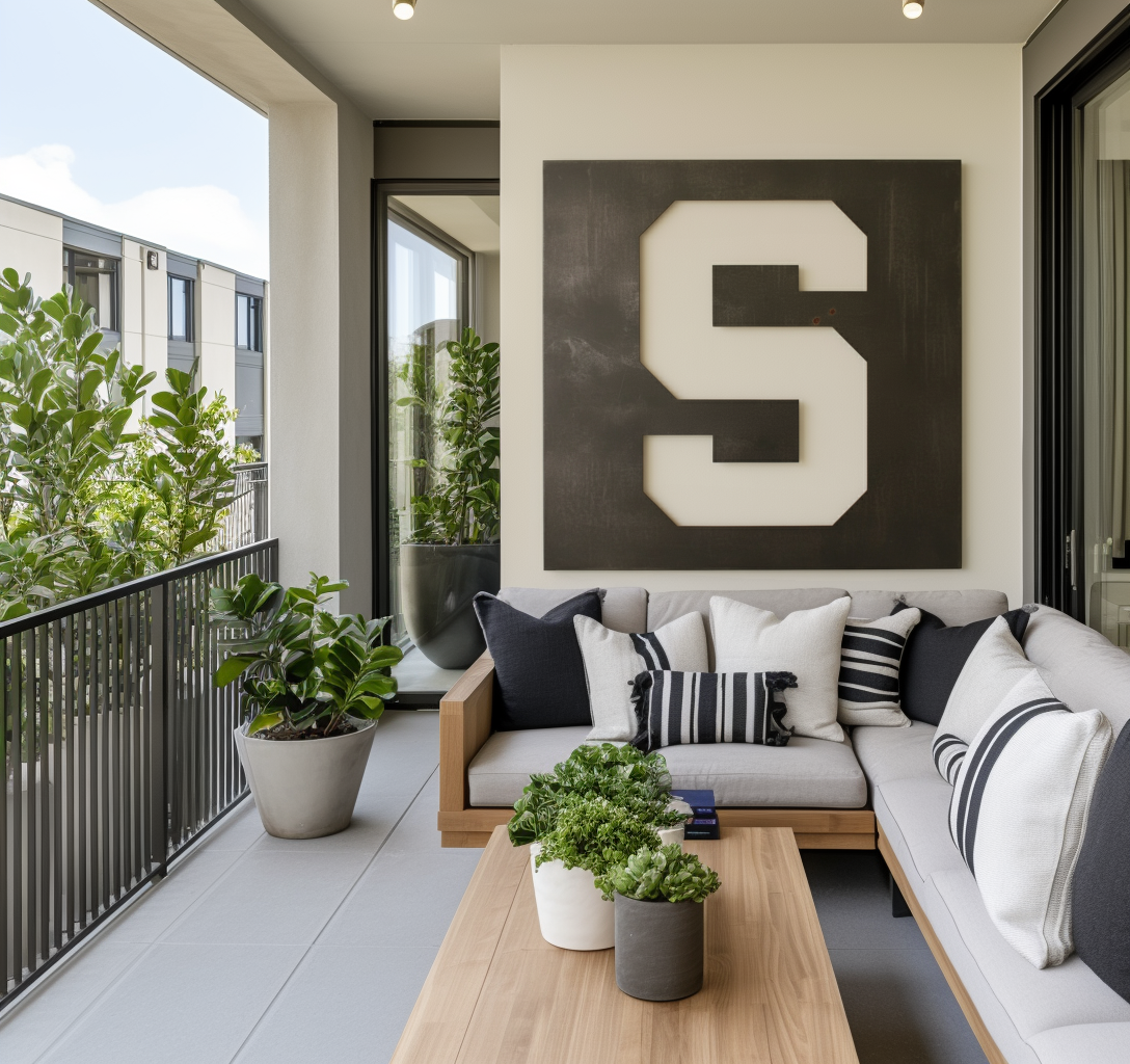 The Super S - Metal Wall Art - Square Slate