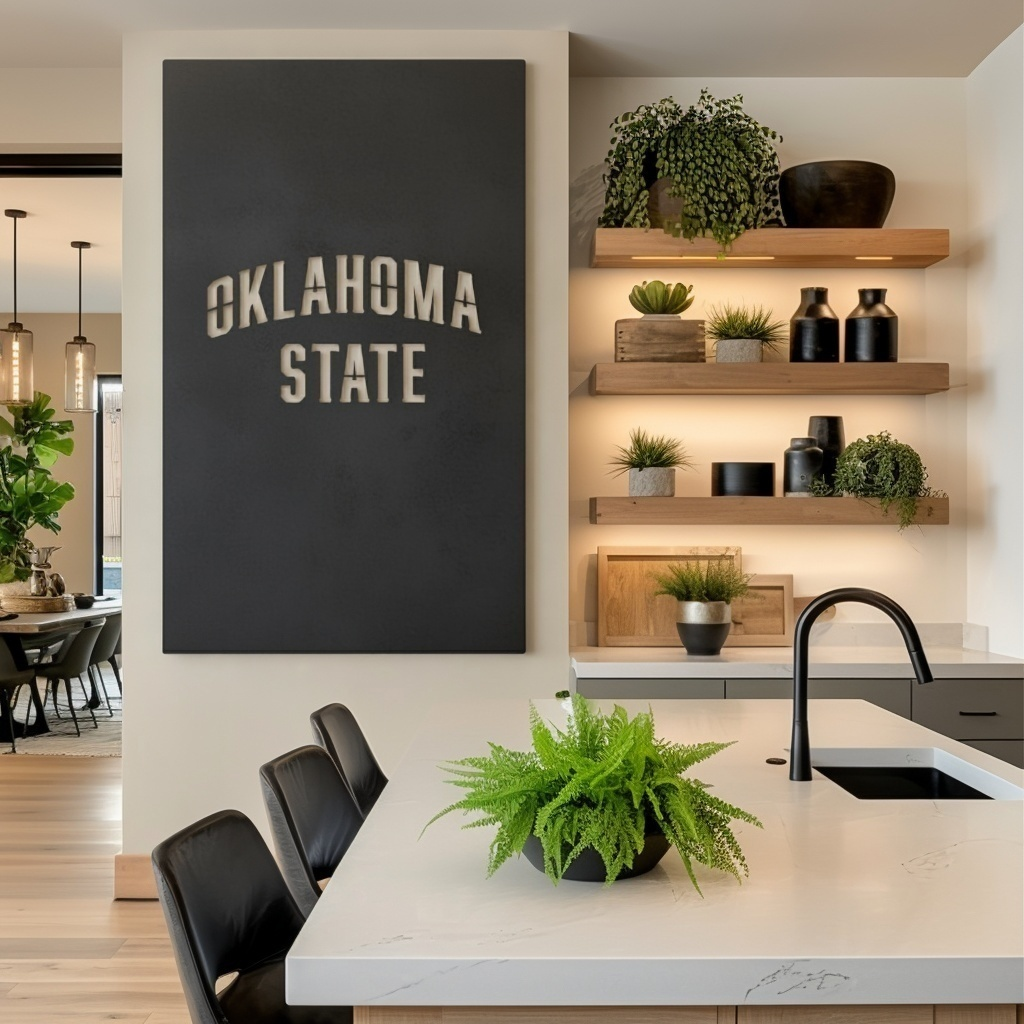 The Oklahoma State - Wall Art - Portrait Slate