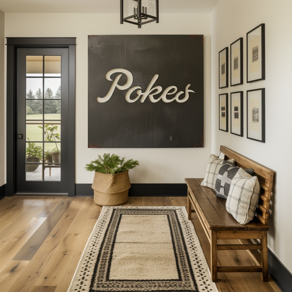 The Pokes - Metal Wall Art - Square Slate