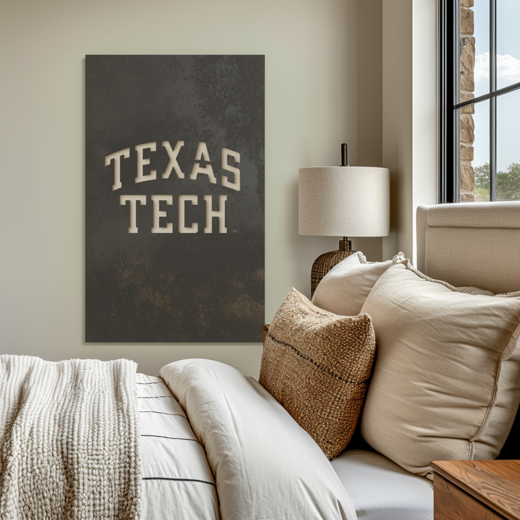 The Texas Tech - Metal Wall Art - Portrait Slate