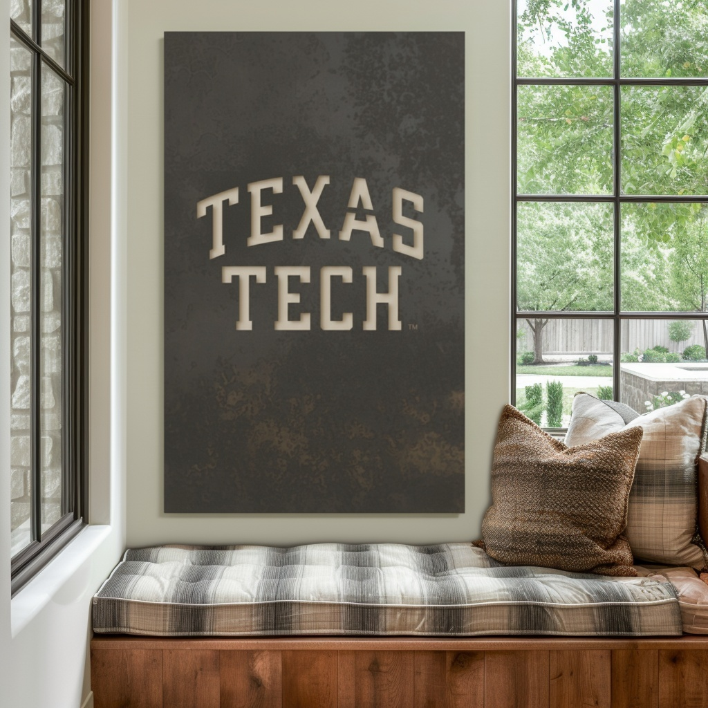 The Texas Tech - Metal Wall Art - Portrait Slate